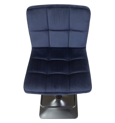 Барный стул на газлифте DOBRIN DOMINIC LM-5018 темно-синий велюр (MJ9-118), цвет основания черный
