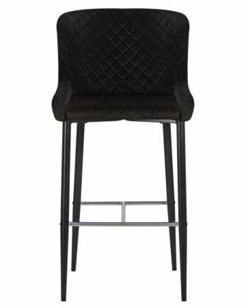 Барный стул DOBRIN CHRISTIAN'75 LML-8297,черный велюр (V108-77), черные ножки