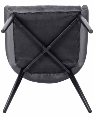 Обеденный стул DOBRIN RICHARD, цвет сиденья темно-серый велюр (V108-91), цвет основания черный