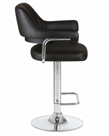 Барный стул на газлифте DOBRIN CHARLY LM-5019, цвет черный, основание хром 