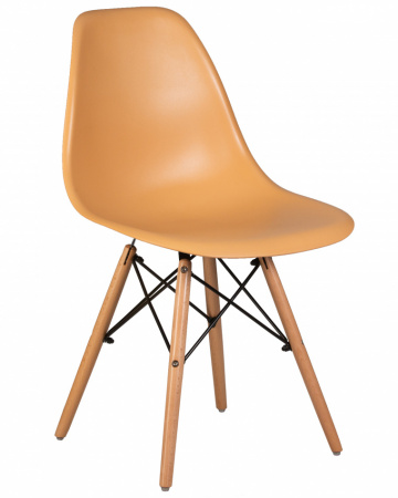 Обеденный стул DOBRIN DSW, ножки светлый бук, цвет персиковый (NX-Y-06) пластик 