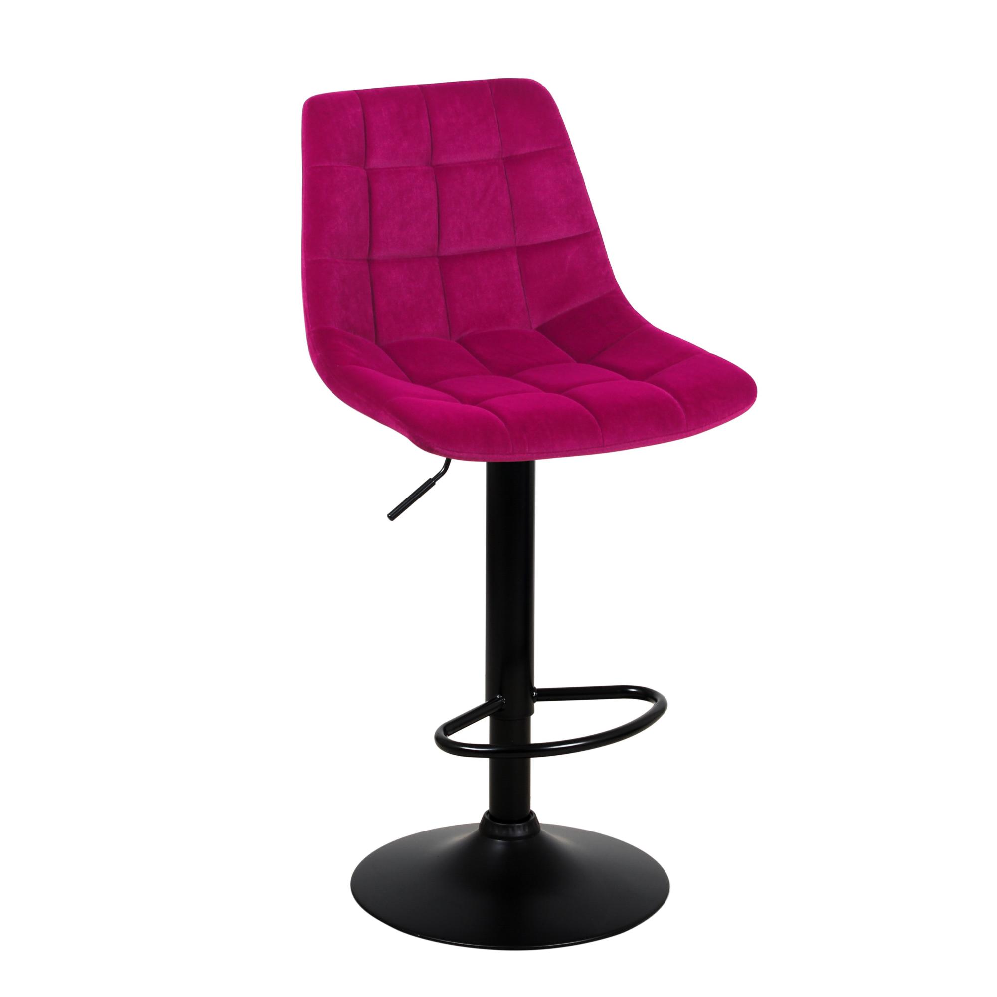 Барный стул на газлифте ЛИОН WX-2821 бордовый велюр, цвет основания черный