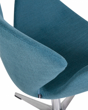 Кресло дизайнерское DOBRIN SWAN LMO-69A синяя ткань IF6