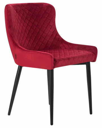 Обеденный стул DOBRIN RICHARD, цвет сиденья бордовый велюр (V108-85), цвет основания черный