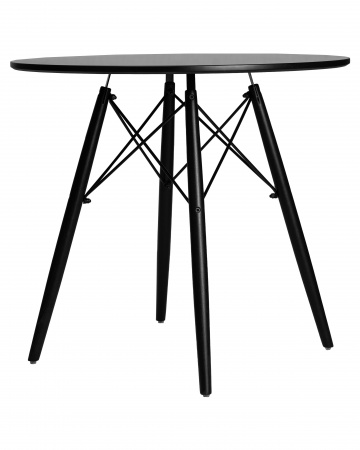 Стол для кухни DOBRIN CHELSEA`80 BLACK LMZL-TD-108, столешница черная, основание черное