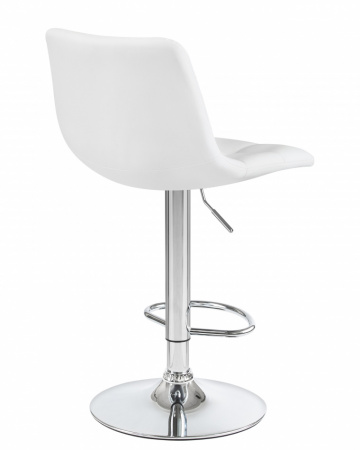 Барный стул на газлифте DOBRIN TAILOR LM-5017 белый экокожа, основание хром