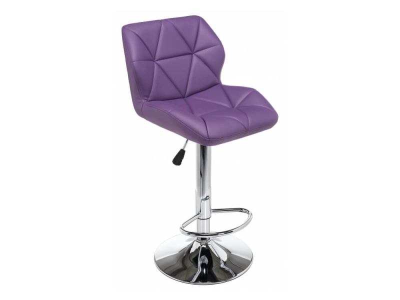 Барный стул на газлифте Trio фиолетовый экокожа