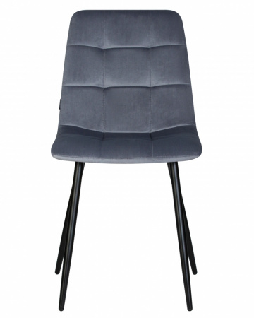 Обеденный стул DOBRIN CHILLY, Серо-голубой Holland 14, основание черное