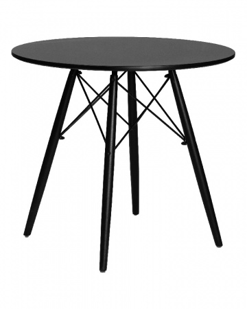 Стол для кухни DOBRIN CHELSEA`80 BLACK LMZL-TD-108, столешница черная, основание черное