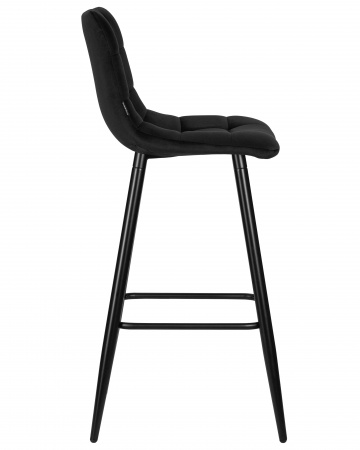 Барный стул DOBRIN NICOLE LML-8078, черные матовые ножки, черный велюр (108-77)