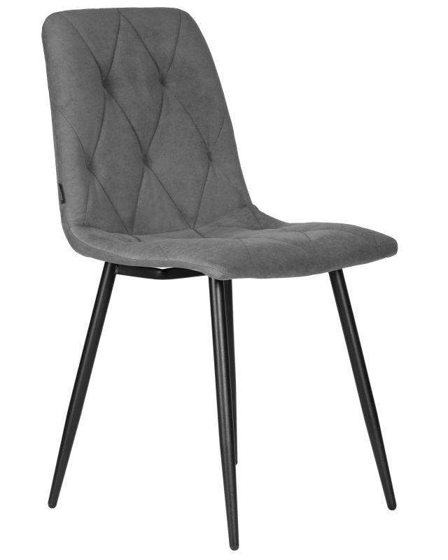 Обеденный стул DOBRIN CHILLY ROMBO, Серый Simple 33, основание черное