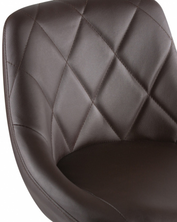 Барный стул на газлифте DOBRIN LOGAN  LM-5007 коричневый экокожа