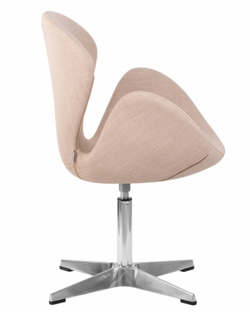 Кресло дизайнерское DOBRIN SWAN LMO-69A бежевая ткань IF1
