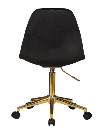 Офисное кресло для персонала DOBRIN DIANA LM-9800-Gold черный велюр