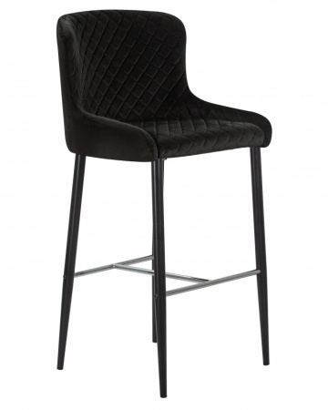 Барный стул DOBRIN CHRISTIAN'75 LML-8297,черный велюр (V108-77), черные ножки