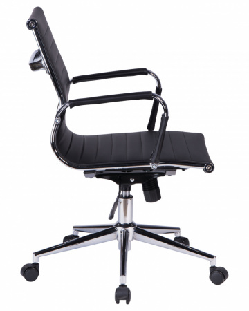 Офисное кресло для руководителей DOBRIN CLAYTON LMR-118B черный, основание хром сталь