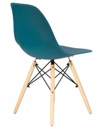 Обеденный стул LMZL-PP638 DOBRIN DSW, ножки светлый бук, цвет морской волны (G-05) пластик 