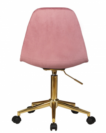 Офисное кресло для персонала DOBRIN DIANA LM-9800-Gold розовый велюр