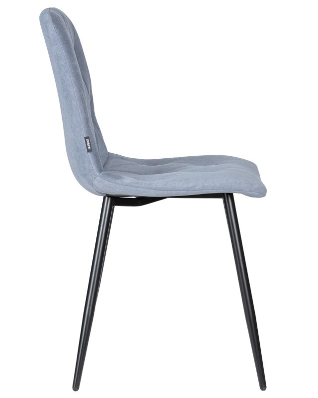 Обеденный стул DOBRIN CHILLY ROMBO, Серо-голубой Simple 26, основание черное
