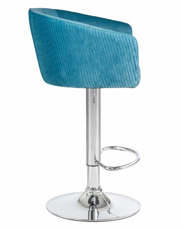 Барный стул на газлифте DOBRIN DARCY LM-5025, морской волны велюр (1922-7), цвет основания хром