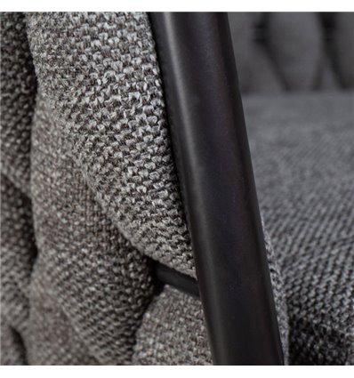 Барный стул на газлифте DOBRIN LEON LM-9690 графитовая ткань (LAR-275-21), черное основание