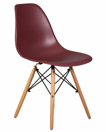 Обеденный стул DOBRIN DSW, ножки светлый бук, цвет сливовый (R-13) пластик 