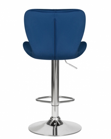 Барный стул на газлифте DOBRIN BARNY LM-5022, синий велюр (MJ9-117), цвет основания хром
