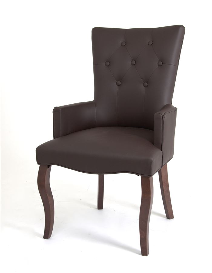 Кресло Виктория (темный тон / кожзам 1 шоколад)