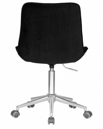 Кресло офисное для персонала DOBRIN DORA LM-9518, черный велюр (1922-21), основание хромированная сталь 