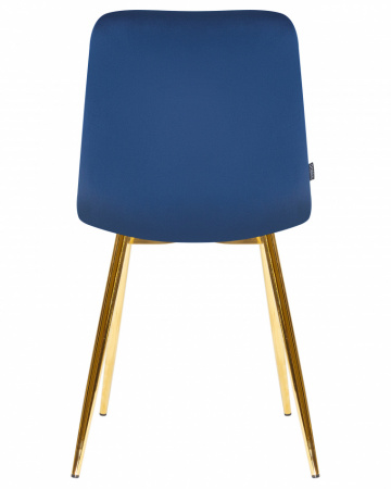 Обеденный стул DOBRIN ALEX, золотые ножки, темно-синий велюр (V108-67)