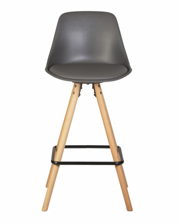 Барный стул DOBRIN RONNI LMZL-PP759A-1, ножки светлый бук, тёмно-серый (GR-04)