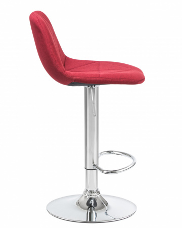 Барный стул на газлифте DOBRIN DINA LM- 2035, цвет сиденья бордовый, цвет основания хром