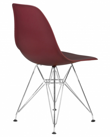 Обеденный стул DOBRIN DSR, ножки хром, цвет сливовый пластик (R-13)  
