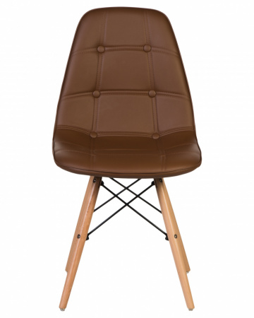 Обеденный стул DOBRIN BENNET, ножки светлый бук, коричневый