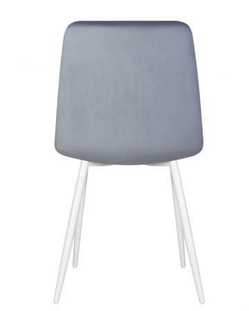 Обеденный стул DOBRIN CHILLY, Серо-голубой Holland 14, основание белое