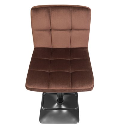Барный стул на газлифте DOBRIN DOMINIC LM-5018, шоколадный велюр (MJ9-111), цвет основания черный