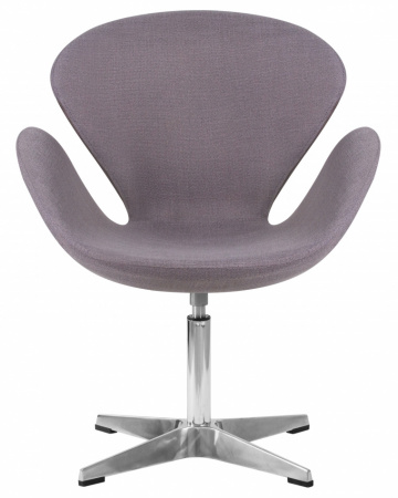 Кресло дизайнерское DOBRIN SWAN LMO-69A серая ткань IF11