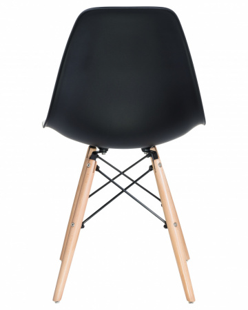 Обеденный стул DOBRIN DSW, ножки светлый бук, цвет чёрный (B-03) пластик 