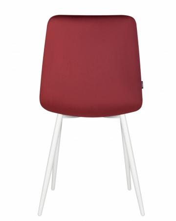 Обеденный стул DOBRIN CHILLY, Бордовый Holland 47, основание белое