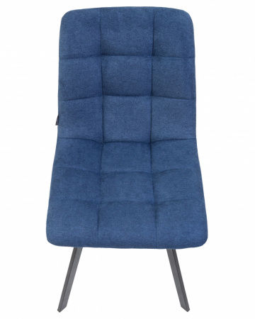 Обеденный стул DOBRIN ALEX SQUARE, черные матовые ножки, синяя ткань (UF860-14B)