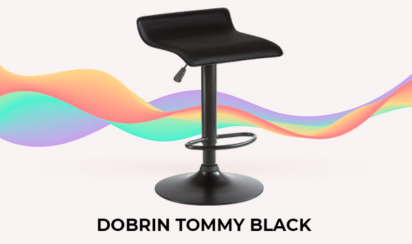 НОВИНКА !!! Барный стул на газлифте DOBRIN TOMMY BLACK