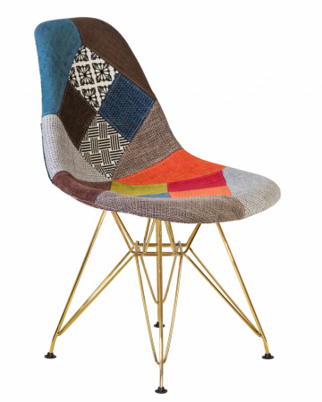 Обеденный стул DOBRIN DSR, ножки золотые, цвет мозаика