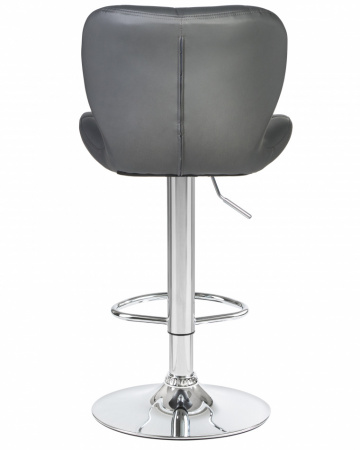 Барный стул на газлифте DOBRIN BARNY LM-5022, серый PU, основание хромированная сталь