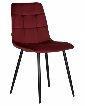 Обеденный стул DOBRIN CHILLY, Бордовый Holland 47, основание черное
