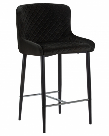 Барный стул DOBRIN CHRISTIAN'65 LML-8297S, черные ножки, черный велюр (V108-77)