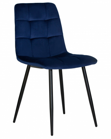 Обеденный стул DOBRIN CHILLY, Темно-синий Holland 60, основание черное