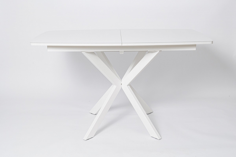 Стол обеденный TWIST раздвижной со стеклом, цвет Белый