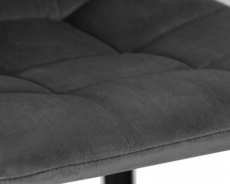 Барный стул DOBRIN NICOLE LML-8078, черные матовые ножки, темно-серый велюр (108-91)