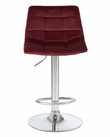 Барный стул на газлифте DOBRIN TAILOR LM-5017 винный велюр, цвет основания хром