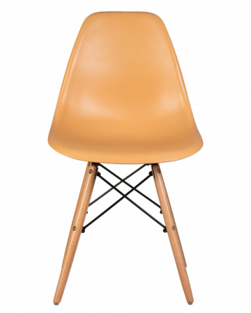 Обеденный стул DOBRIN DSW, ножки светлый бук, цвет персиковый (NX-Y-06) пластик 